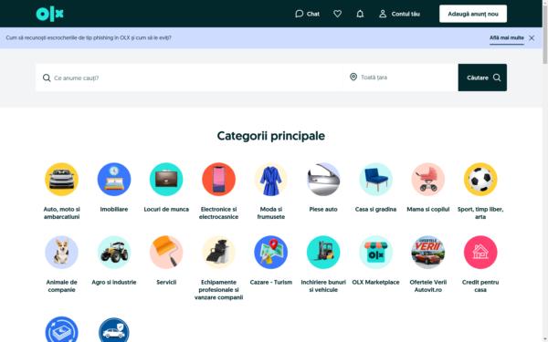 Screenshot of olx.ro