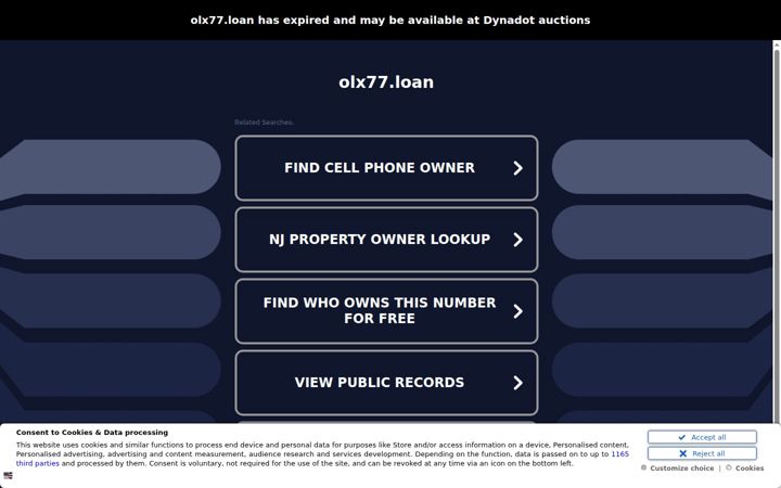 Screenshot of olx77.loan