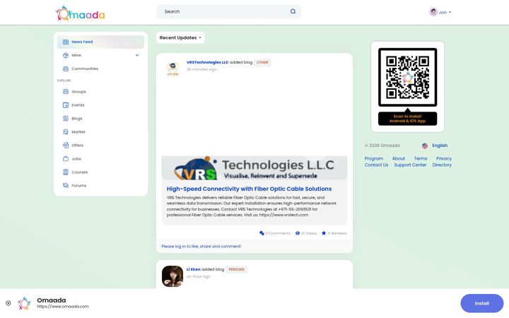 Screenshot of omaada.com