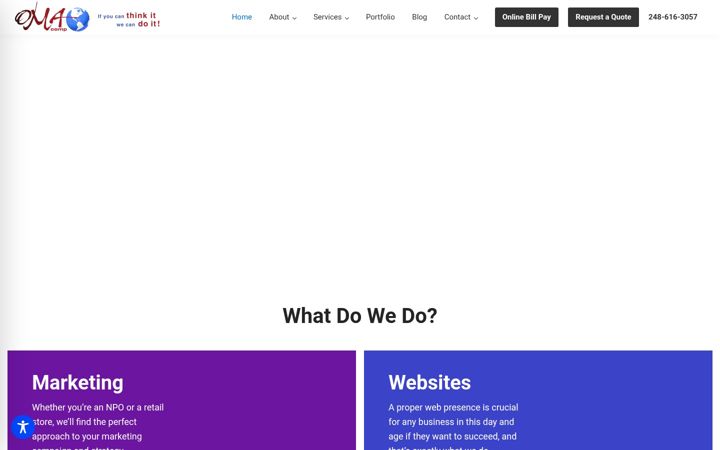 Screenshot of omacomp.com