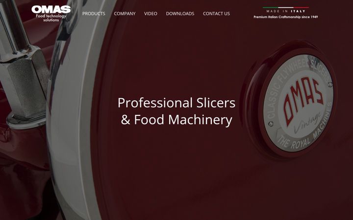 Screenshot of omasfoodmachinery.it