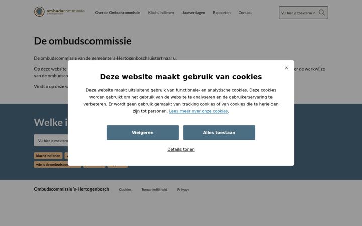 Skærmbillede af ombudscommissiegemeentes-hertogenbosch.nl