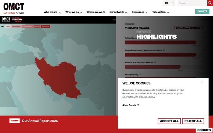 Screenshot of omct.org