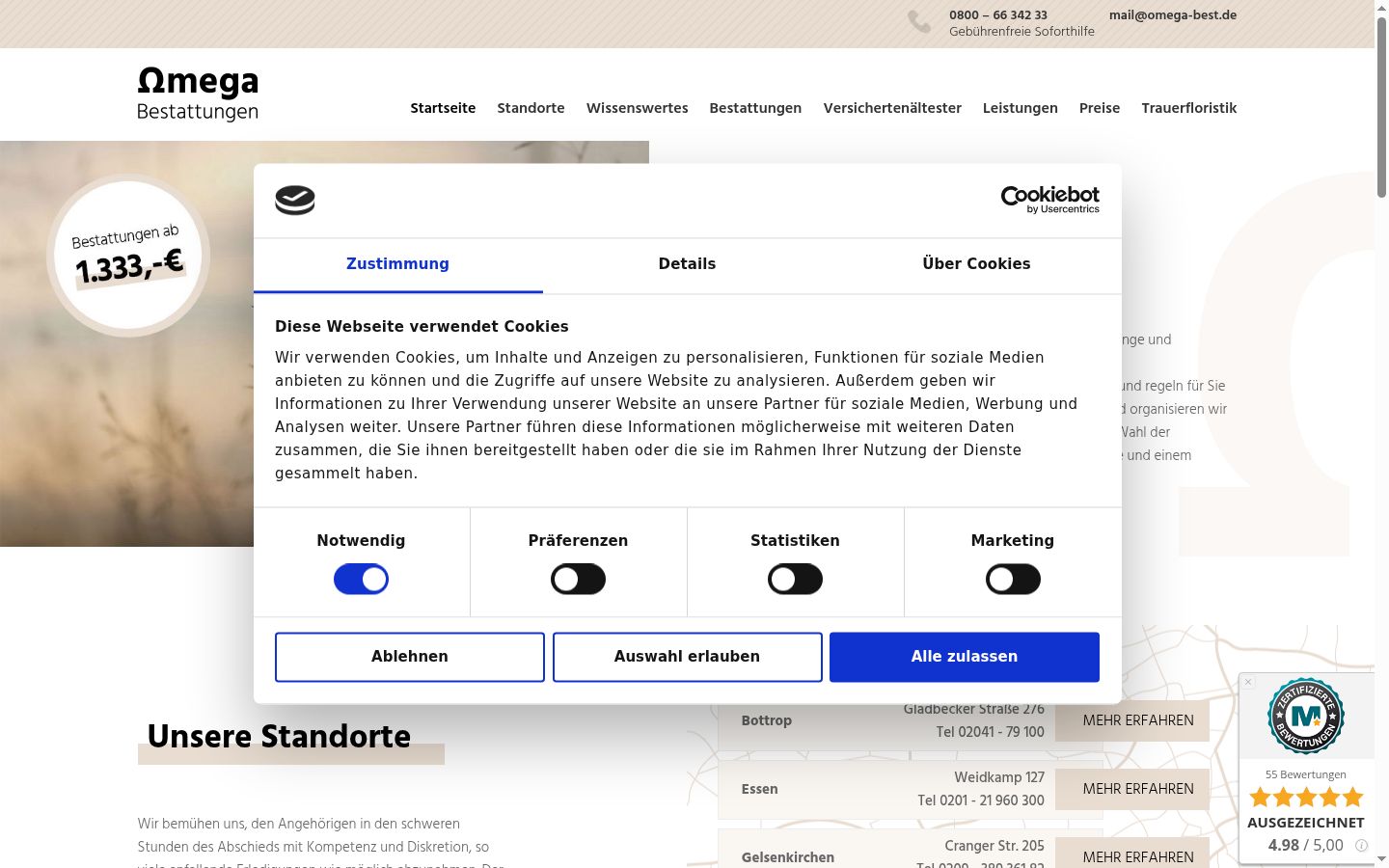 Screenshot tal-banner tal-kunsens muri qabel kwalunkwe interazzjoni