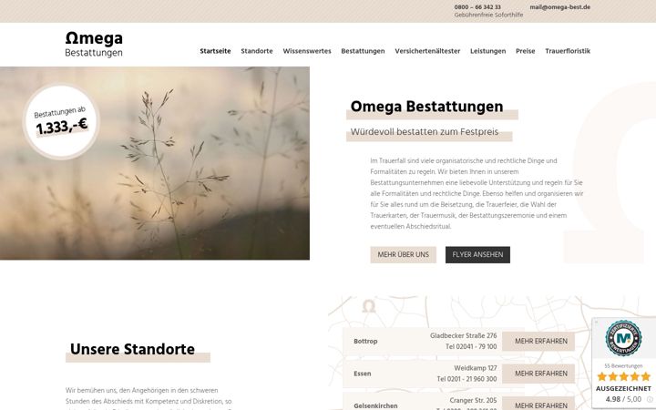 Screenshot ta' omega-best.de