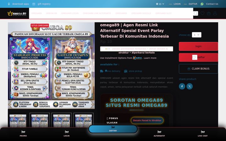 Screenshot von omega89qb.com