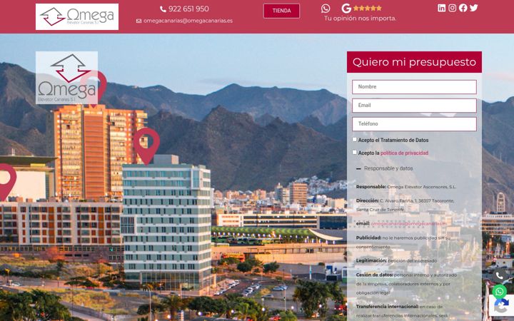 Screenshot von omegacanarias.es