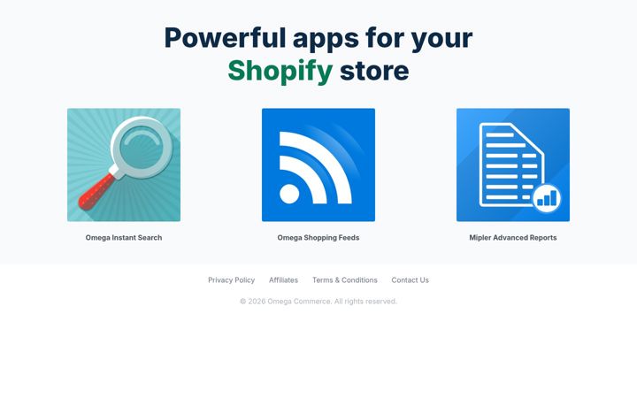 Screenshot of omegacommerce.com