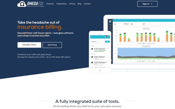 Screenshot of omegaedi.com