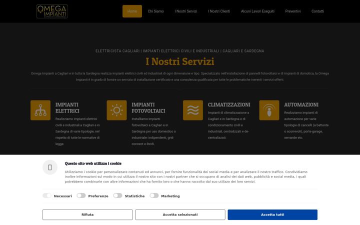 Captura de pantalla de omegaimpianti.net
