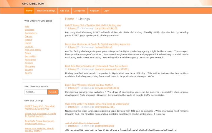 Screenshot of omg-directory.com