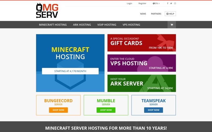 Kuvakaappaus sivustosta omgserv.com