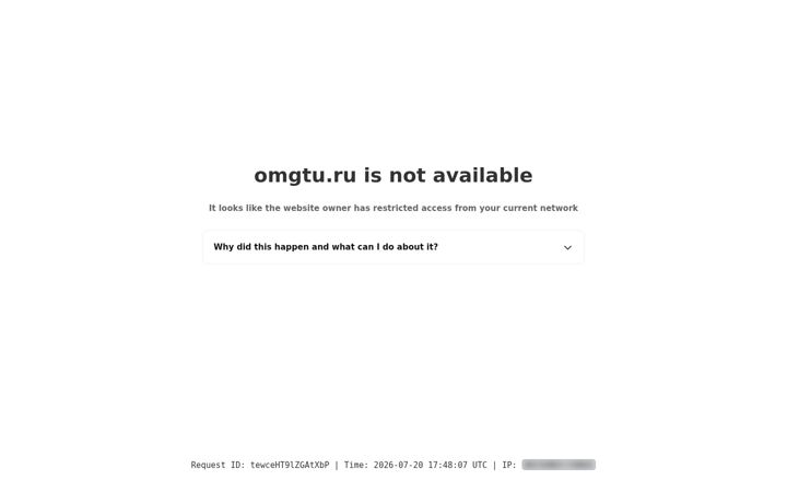 Screenshot of omgtu.ru