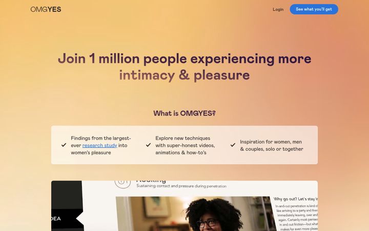 Snímek obrazovky omgyes.com