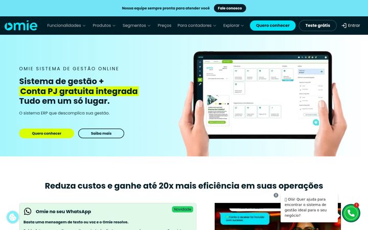 Zrzut ekranu omie.com.br