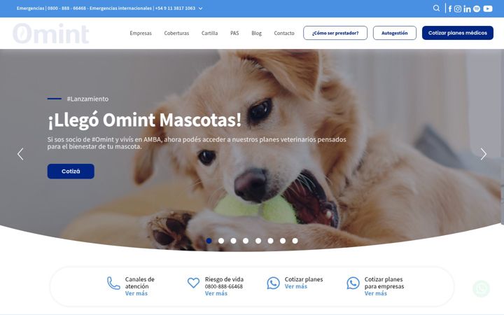 Screenshot of omint.com.ar