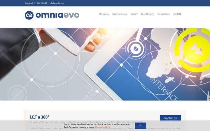 Screenshot of omniaevo.it