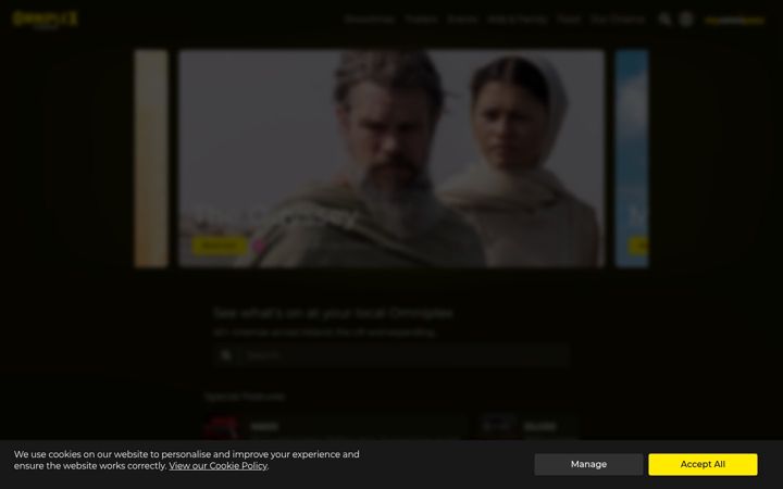 Screenshot of omniplexcinemas.co.uk