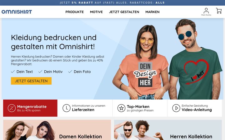 Screenshot of omnishirt.at