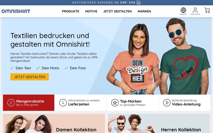 Screenshot of omnishirt.ch