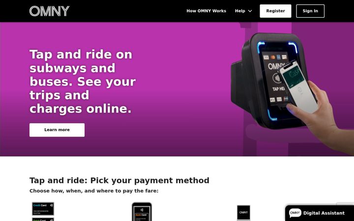 Screenshot of omny.info