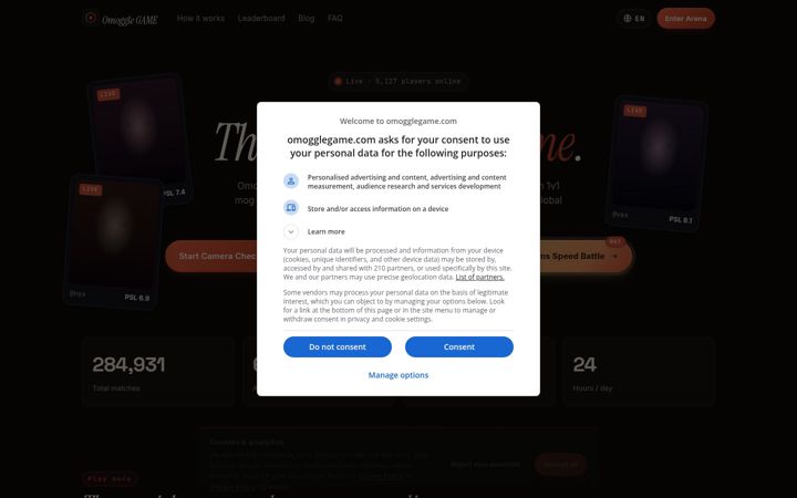 Screenshot of omogglegame.com