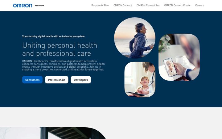 Screenshot of omronconnect.com