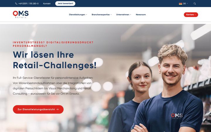 Snímek obrazovky oms-retail.com