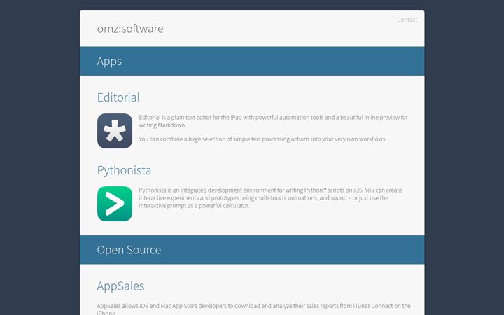 Screenshot of omz-software.com