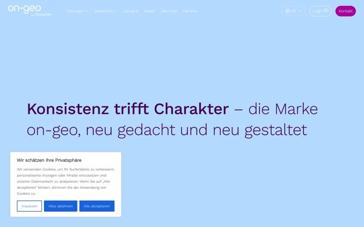 Screenshot di on-geo.de