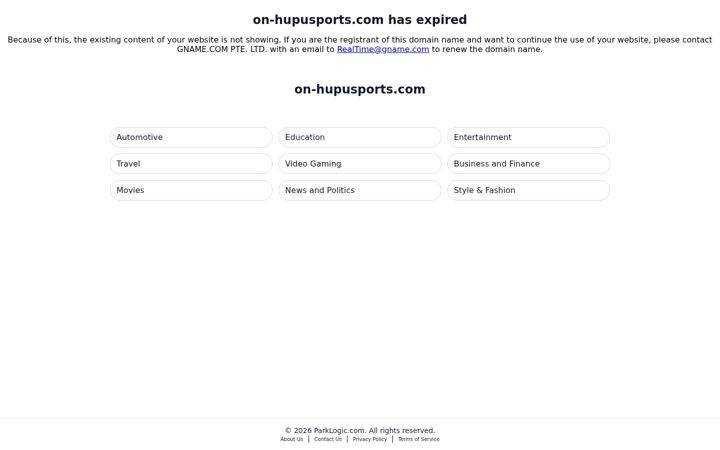 Screenshot of on-hupusports.com