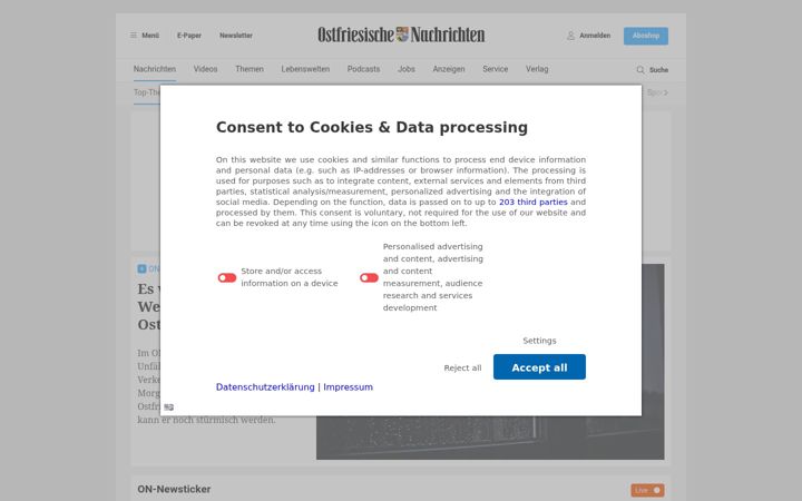 Screenshot of on-online.de