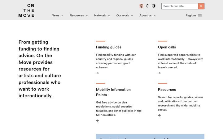 Screenshot of on-the-move.org