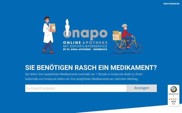 Snimka zaslona za onapo.at