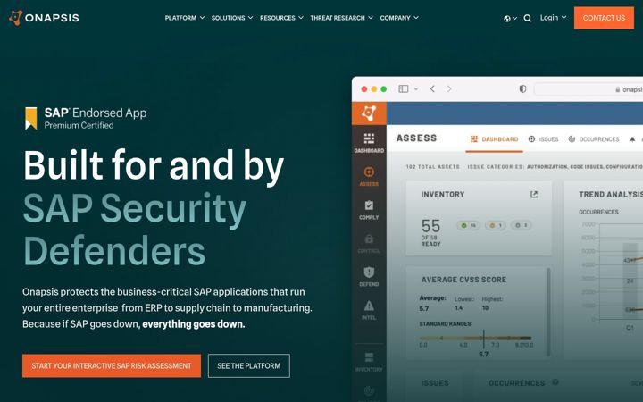 Screenshot of onapsis.com