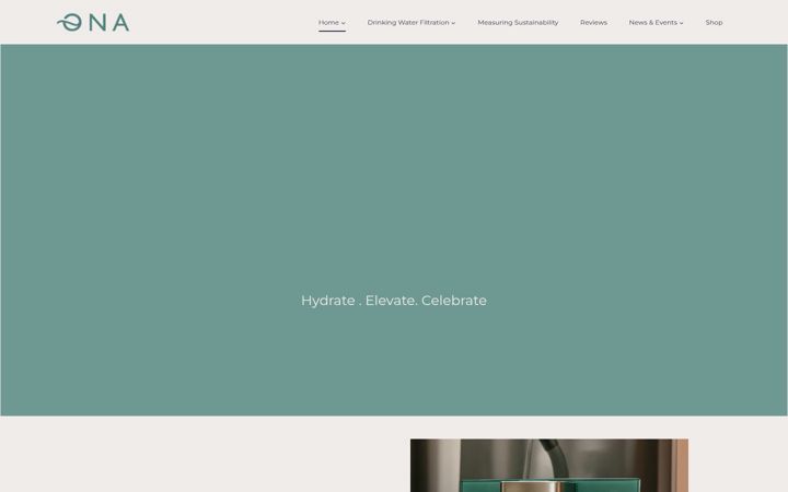 Screenshot van onawater.ie