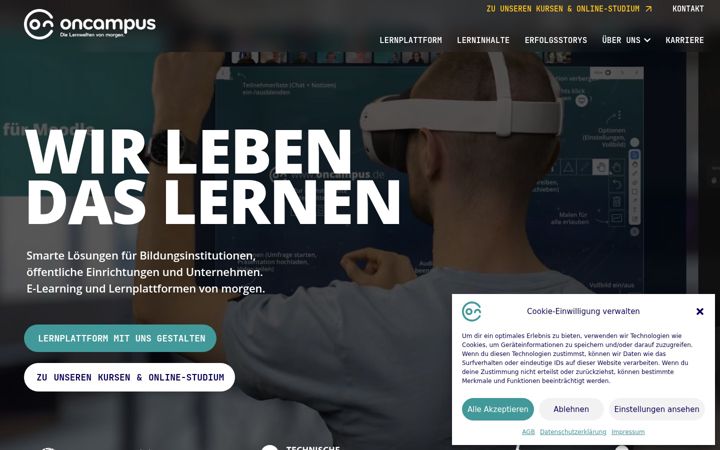 Screenshot of oncampus.de