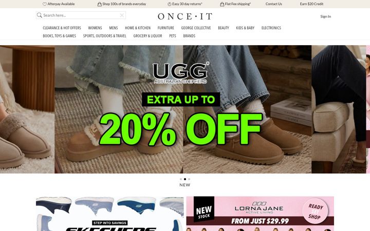 Screenshot of onceit.co.nz