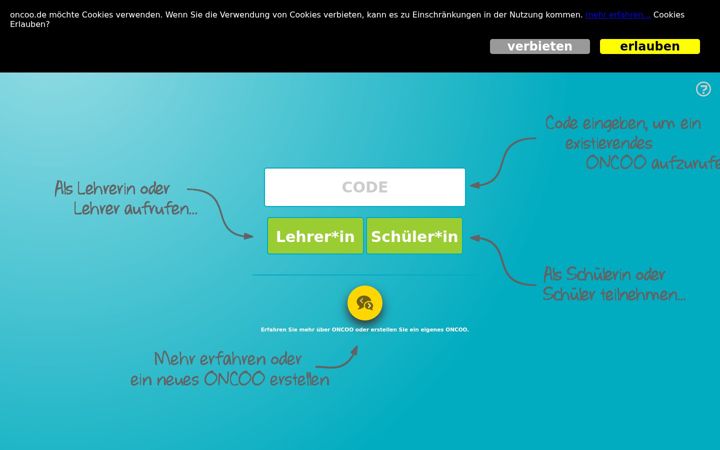 Screenshot of oncoo.de