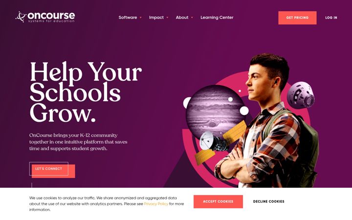 Screenshot of oncoursesystems.com