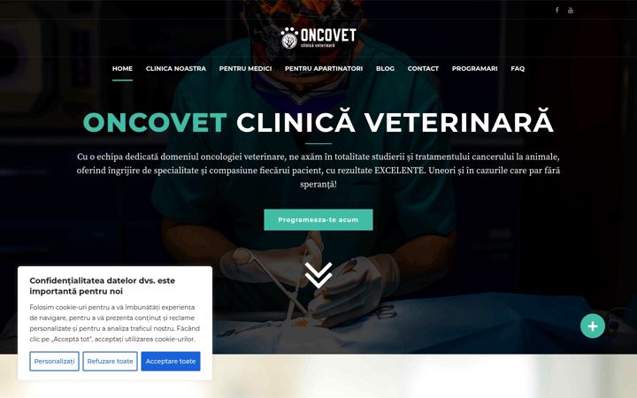 Posnetek zaslona oncovet.ro