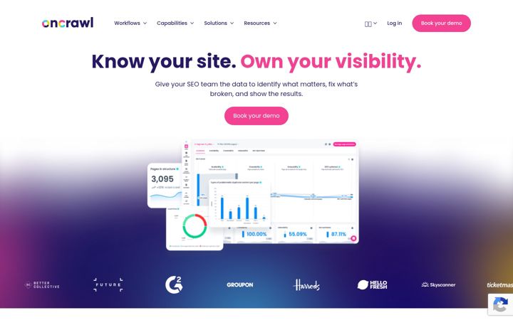 Screenshot of oncrawl.com