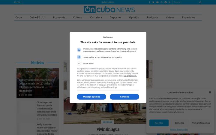 Screenshot of oncubanews.com