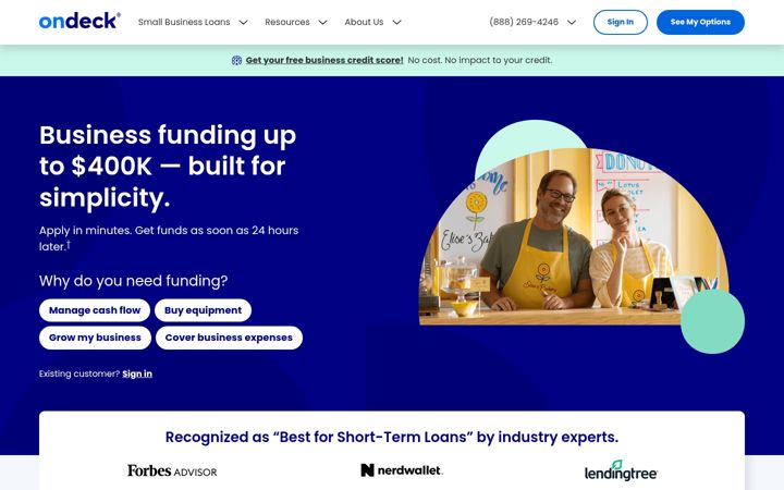 Screenshot of ondeck.com