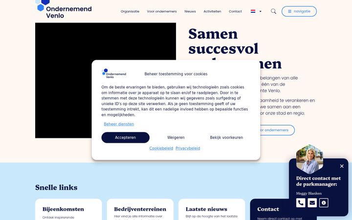 Skjermbilde av ondernemendvenlo.nl