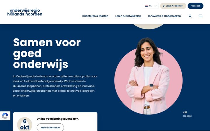 Posnetek zaslona onderwijsregiohollandsnoorden.nl