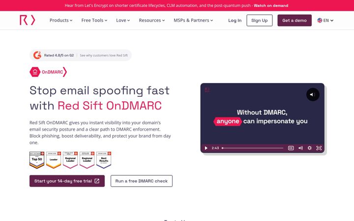 Screenshot of ondmarc.com