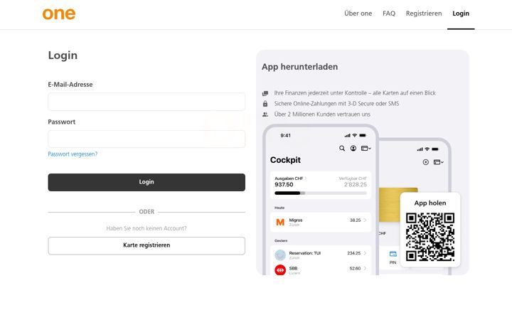 Snímek obrazovky one-digitalservice.ch