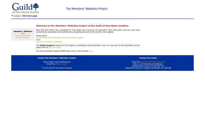 Screenshot von one-name.net