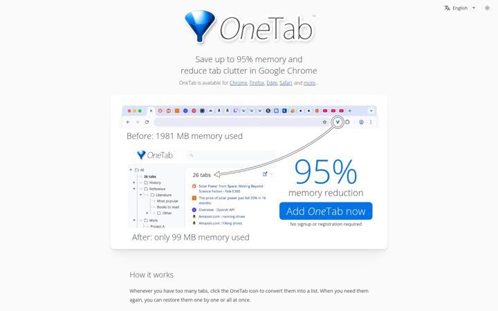 Screenshot of one-tab.com